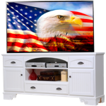 white tv console
