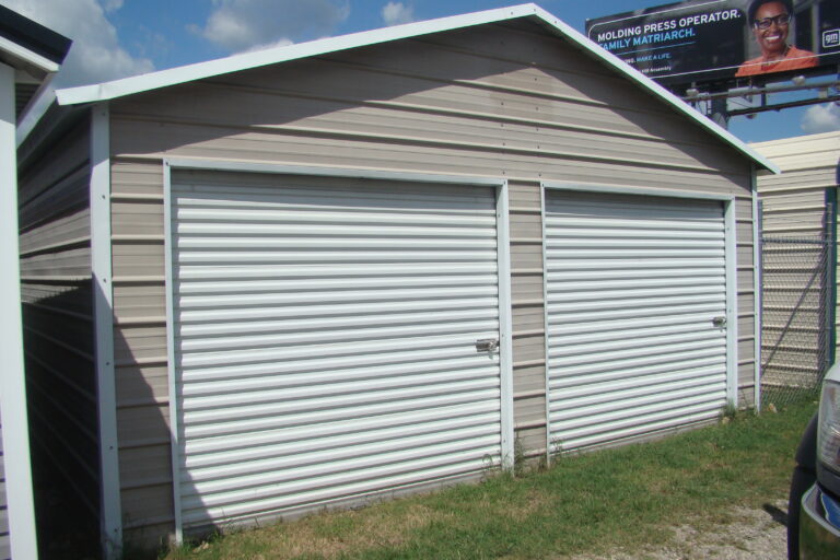 20x21 boxed eave garage
