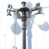 3 Globe Horse Lamppost