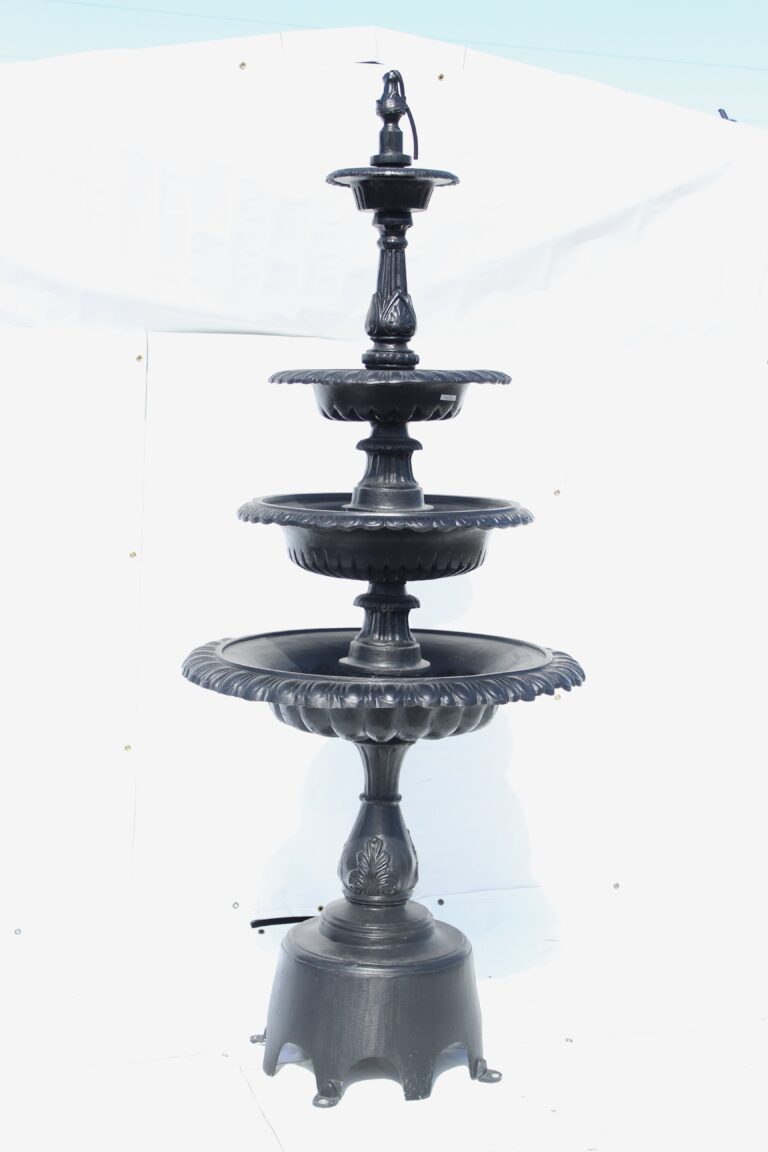 4 tier fountain w Plain base Cast Aluminum