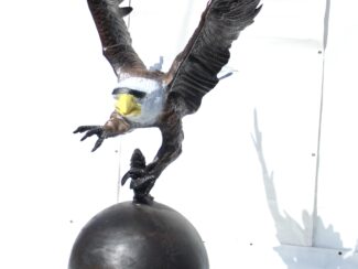 Eagle on Ball w Fish -Cast Aluminum